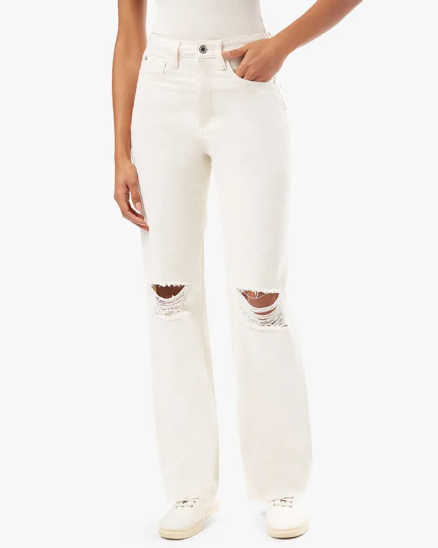 Distressed High Rise Twill Denim Dad Jean sold by WeWoreWhat