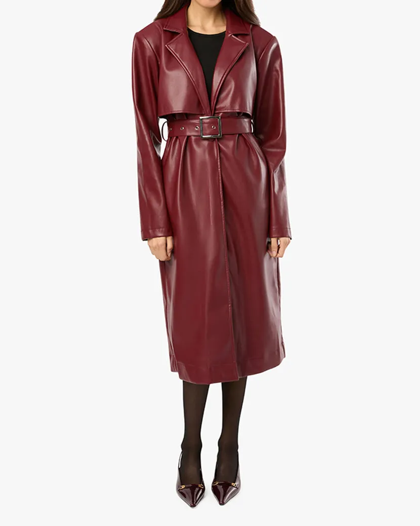 Vegan Leather Trench Coat sold by WeWoreWhat