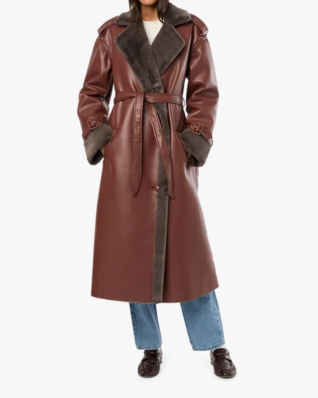 Bonded Faux Fur Overcoat sold by WeWoreWhat