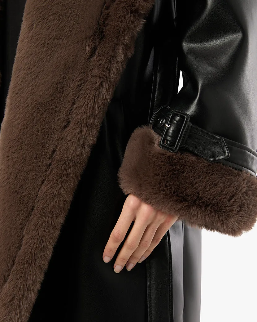 Bonded Faux Fur Overcoat sold by WeWoreWhat product image thumbnail 5