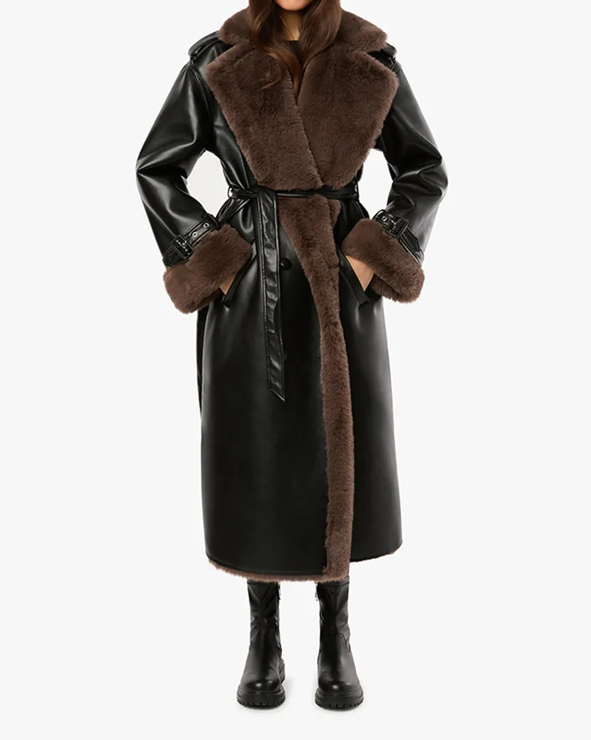 Bonded Faux Fur Overcoat sold by WeWoreWhat