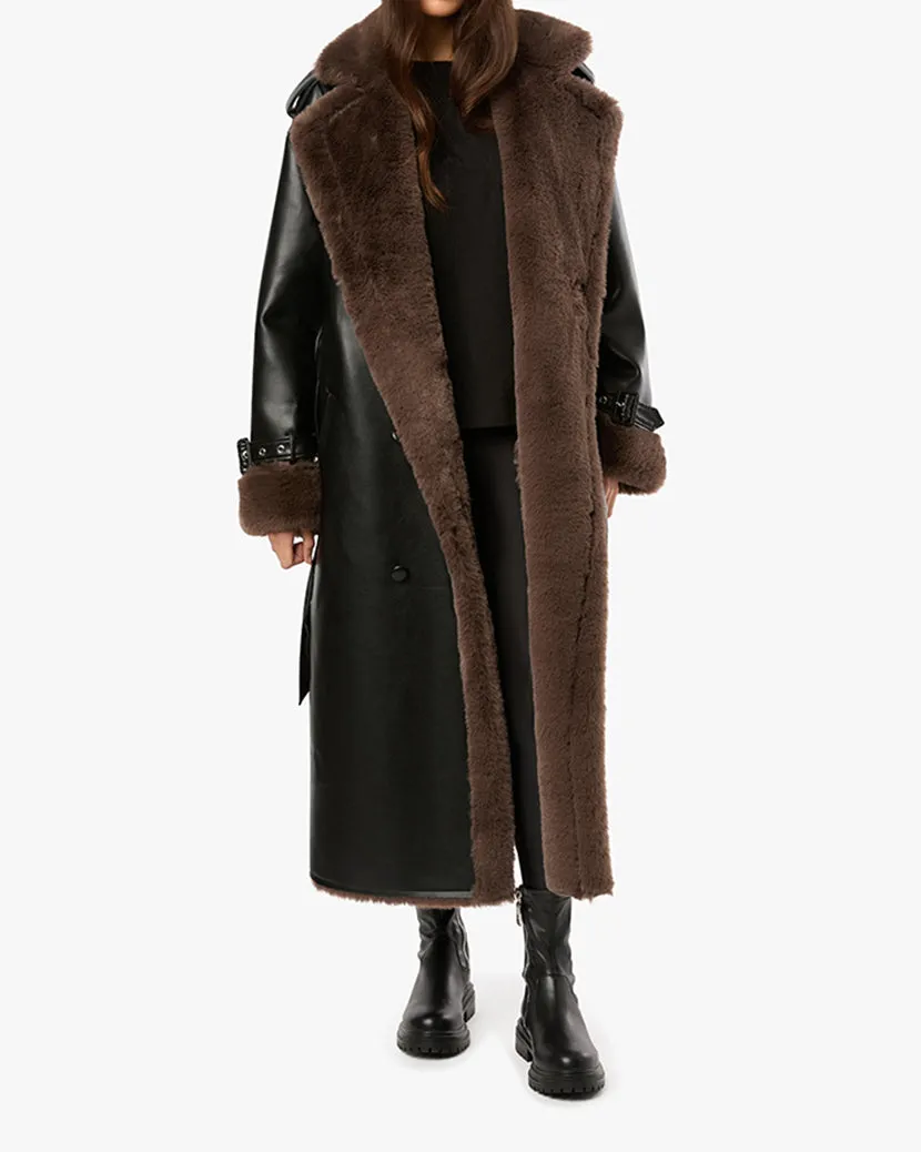 Bonded Faux Fur Overcoat sold by WeWoreWhat product image thumbnail 3