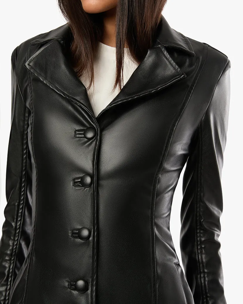Slim Vegan Leather Jacket sold by WeWoreWhat product image thumbnail 4