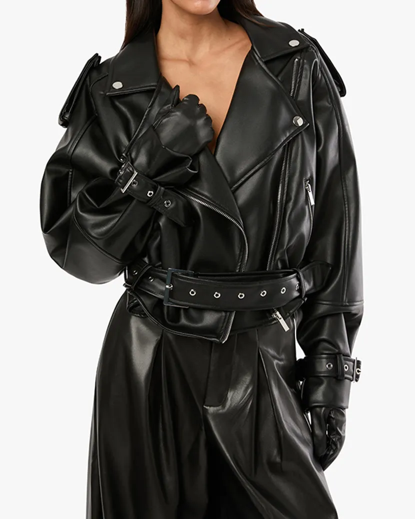 Cropped Moto Jacket sold by WeWoreWhat