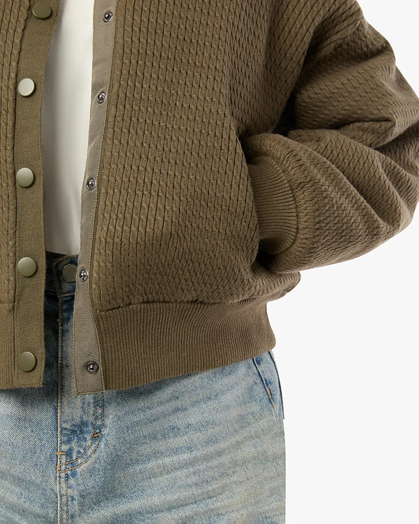 Cable Knit Puffer Jacket sold by WeWoreWhat product image thumbnail 5