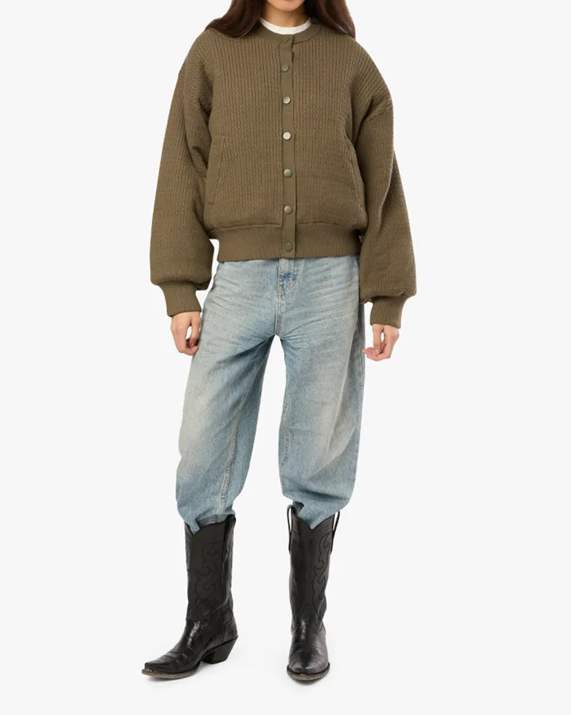 Cable Knit Puffer Jacket sold by WeWoreWhat product image thumbnail 3