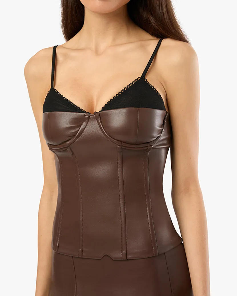 Corset Vegan Leather Top sold by WeWoreWhat product image thumbnail 5