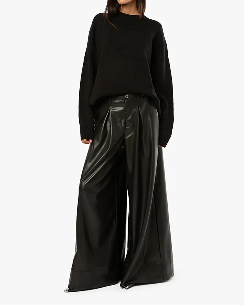 Vegan Leather Extreme Wide Leg Pant sold by WeWoreWhat product image thumbnail 4