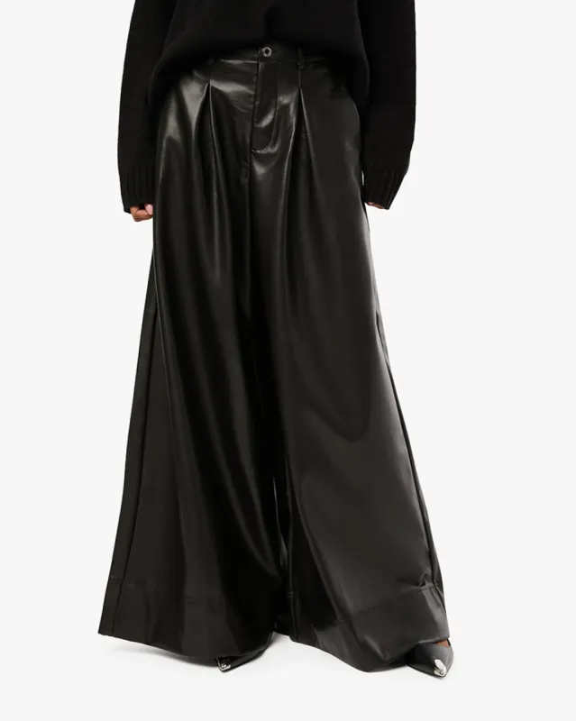 Vegan Leather Extreme Wide Leg Pant sold by WeWoreWhat