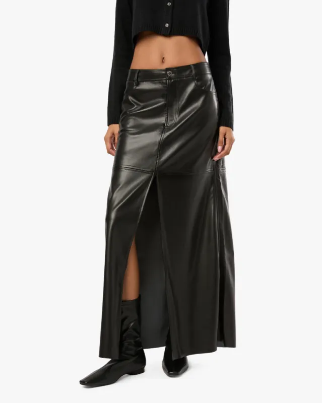Vegan Leather Maxi Skirt sold by WeWoreWhat