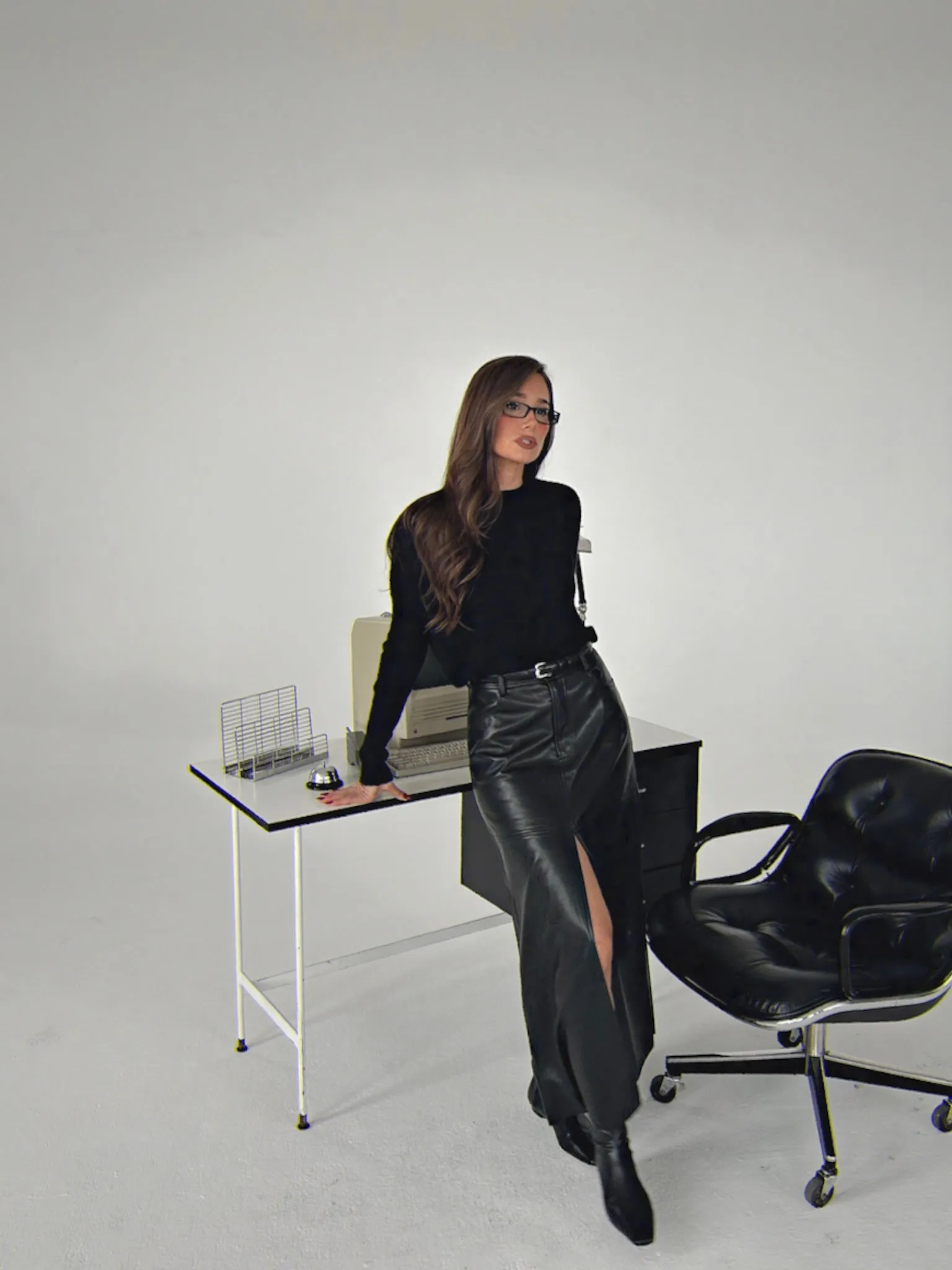 Vegan Leather Maxi Skirt sold by WeWoreWhat product image thumbnail 3