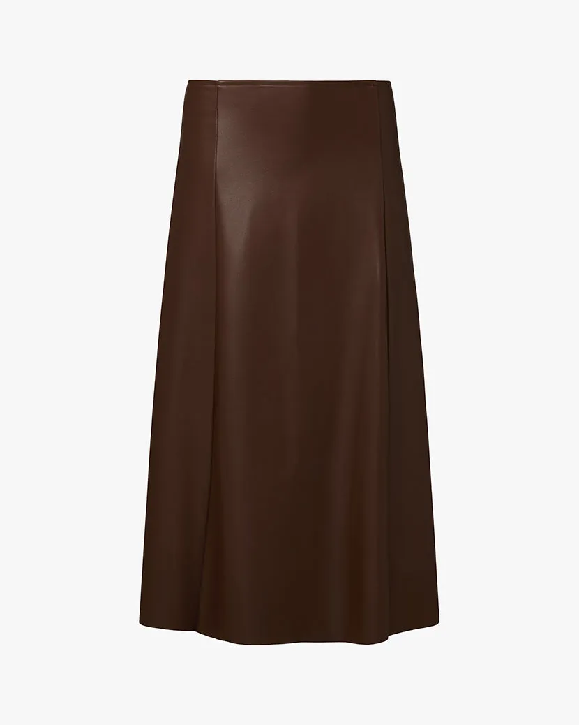 Vegan Leather Flare Midi Skirt sold by WeWoreWhat product image thumbnail 2