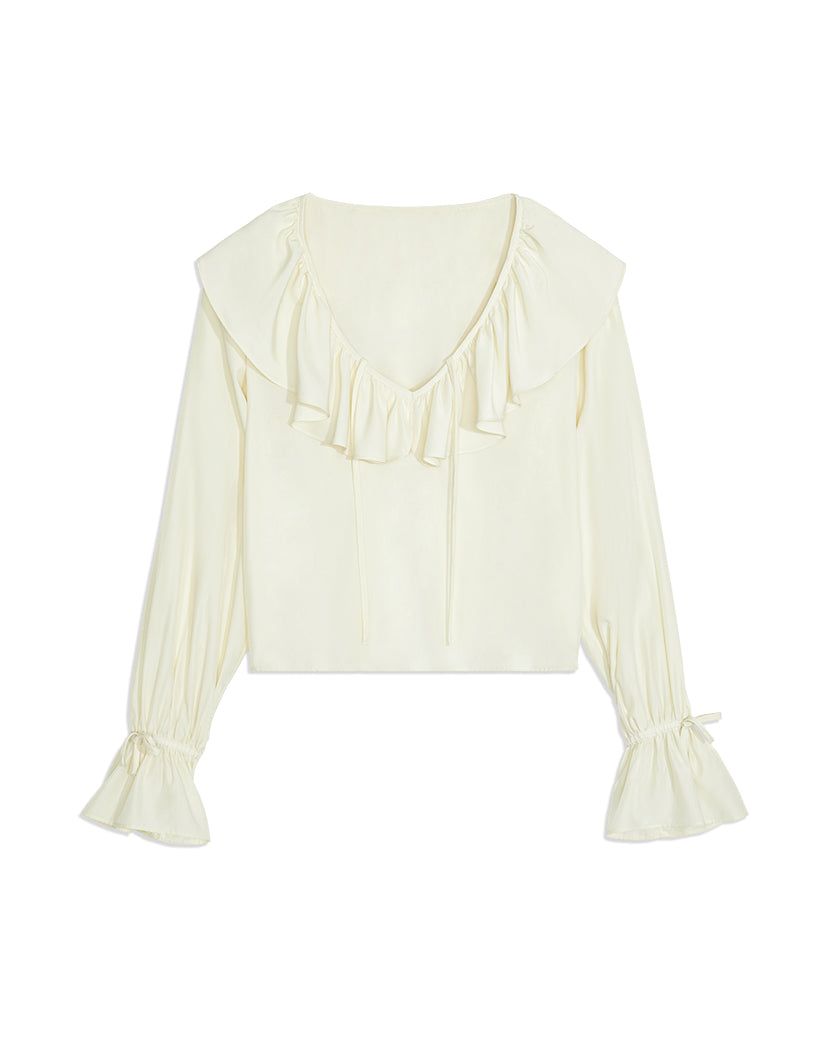 Ruffle Poplin Blouse sold by WeWoreWhat product image thumbnail 2