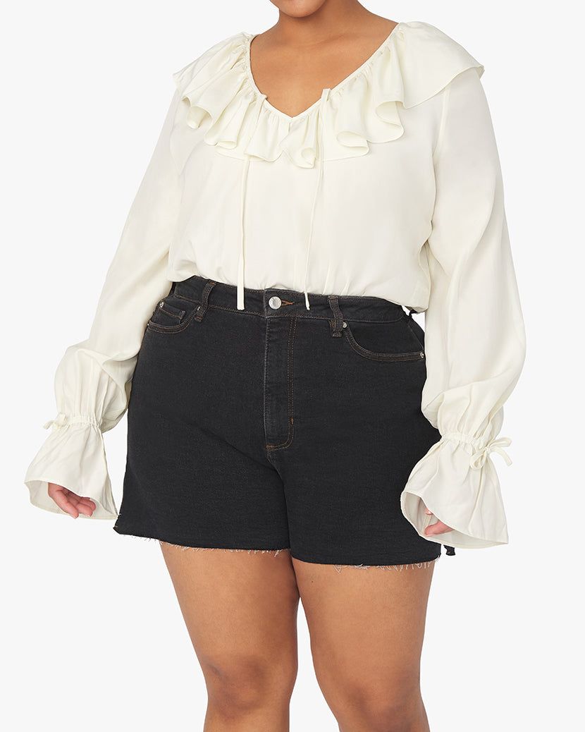 Ruffle Poplin Blouse sold by WeWoreWhat