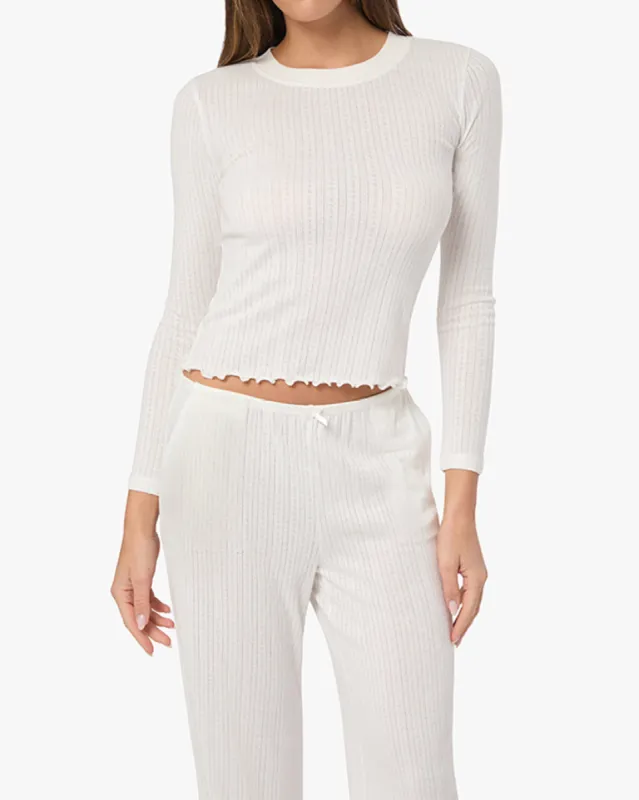 Long Sleeve Crewneck Top sold by WeWoreWhat