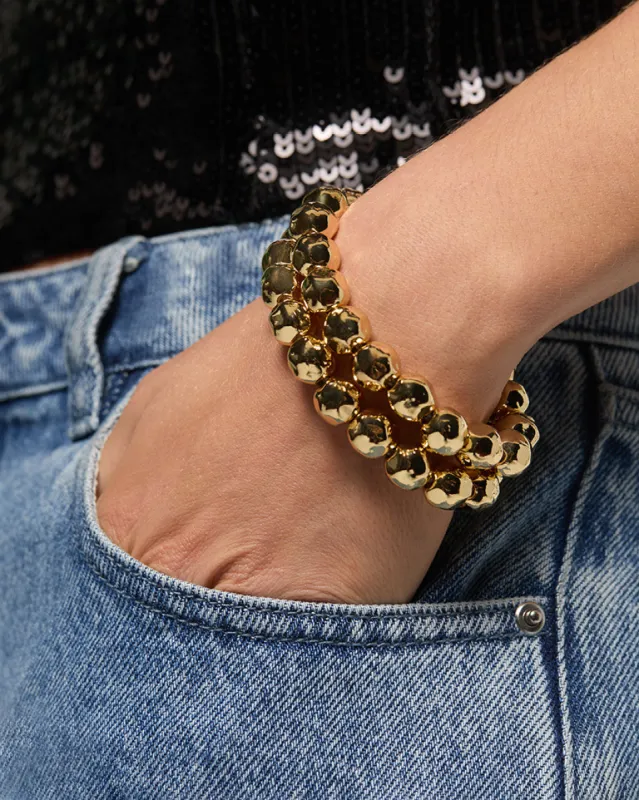 Metal Pearl Bracelet Set made by WeWoreWhat