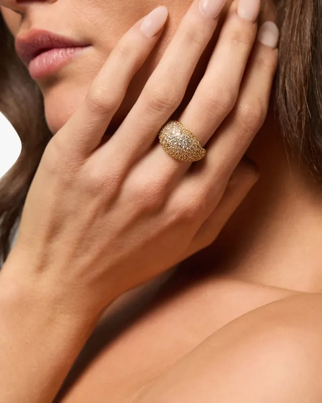 Crystal Dome Ring sold by WeWoreWhat