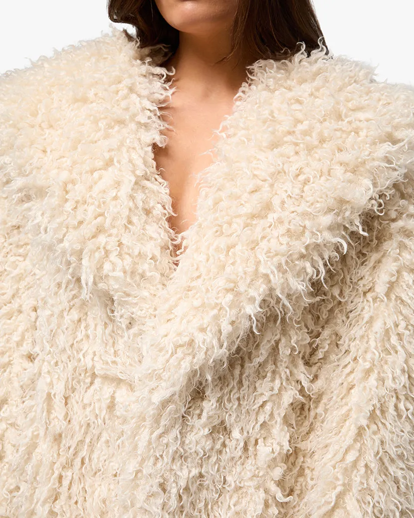 Shawl Collar Faux Fur Coat sold by WeWoreWhat product image thumbnail 4