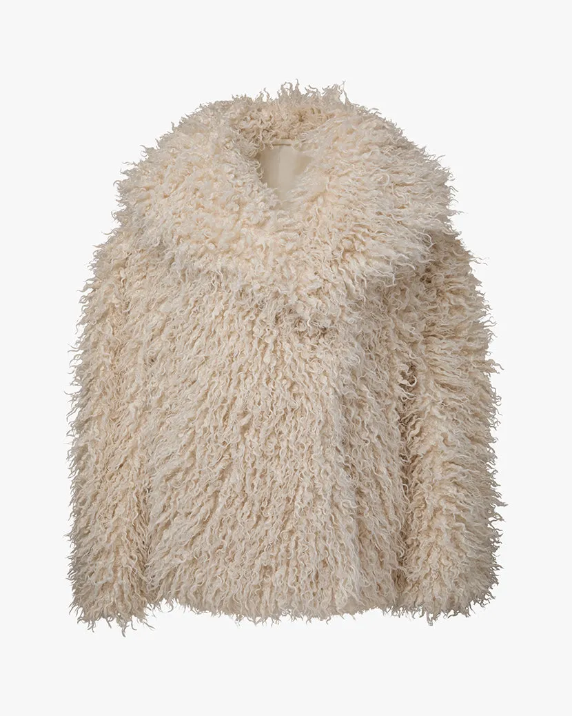 Shawl Collar Faux Fur Coat sold by WeWoreWhat product image thumbnail 2