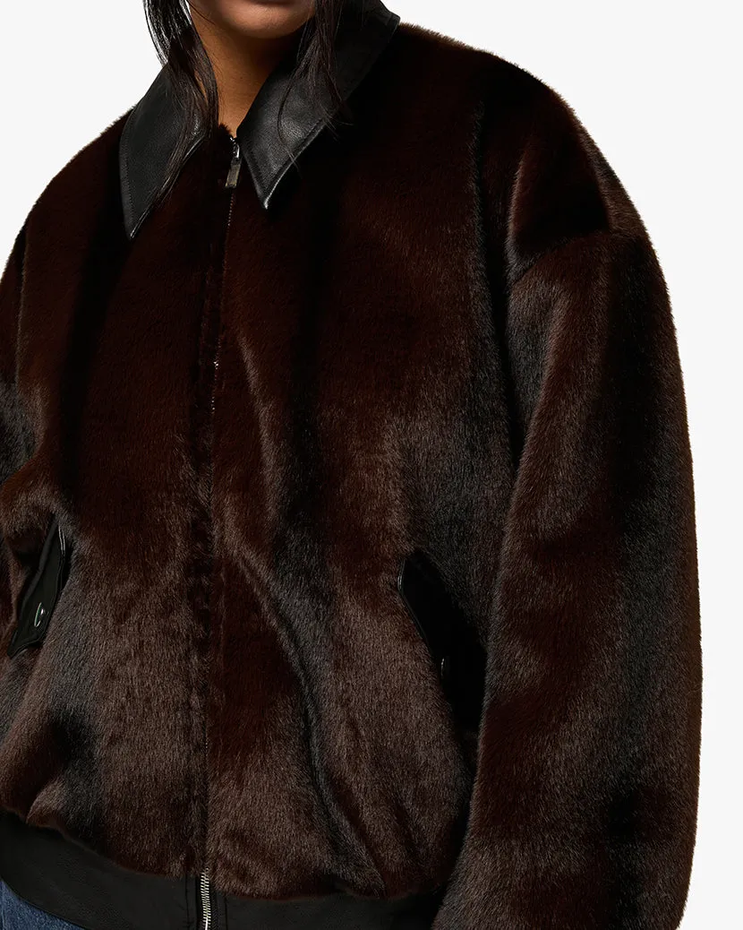 Faux Fur Bomber Jacket sold by WeWoreWhat product image thumbnail 4