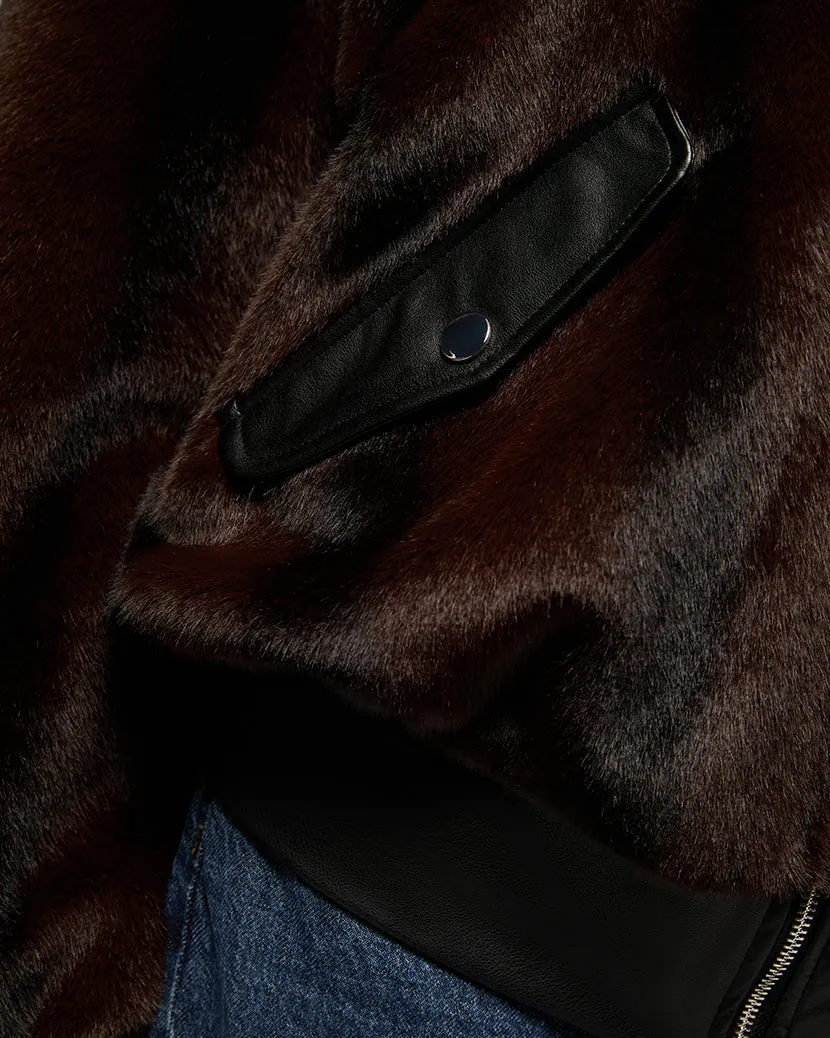 Faux Fur Bomber Jacket sold by WeWoreWhat product image thumbnail 5