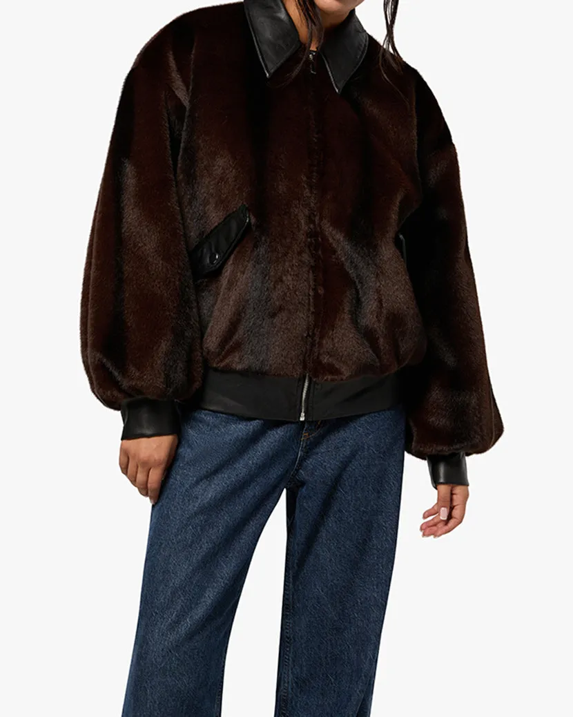 Faux Fur Bomber Jacket sold by WeWoreWhat