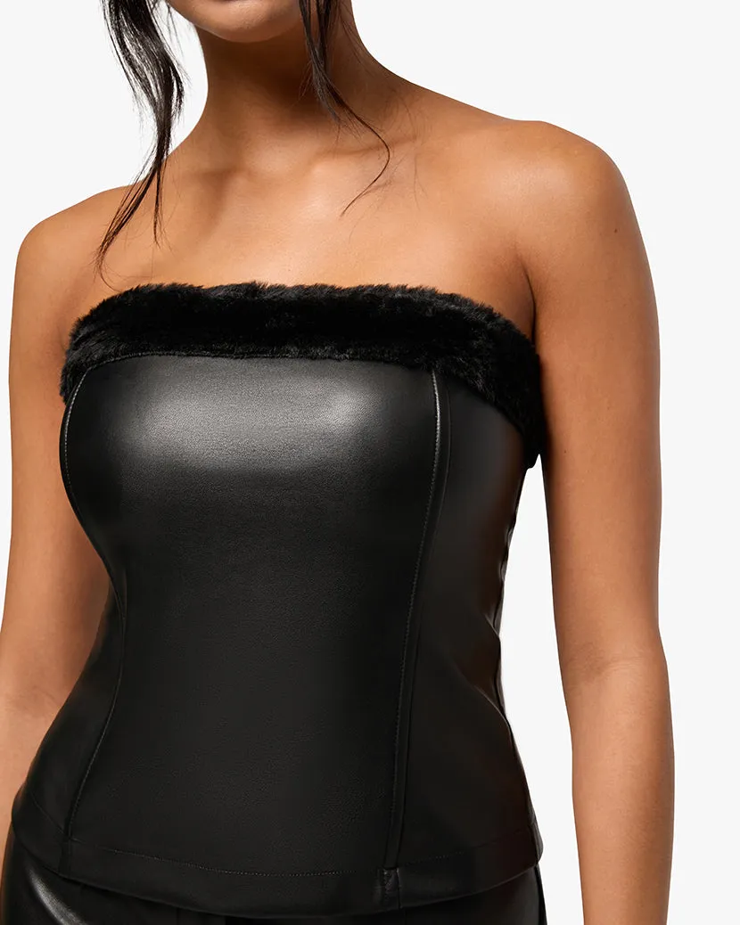 Faux Fur Corset Top sold by WeWoreWhat product image thumbnail 4