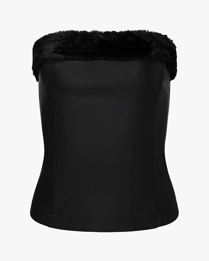 Faux Fur Corset Top sold by WeWoreWhat product image thumbnail 2