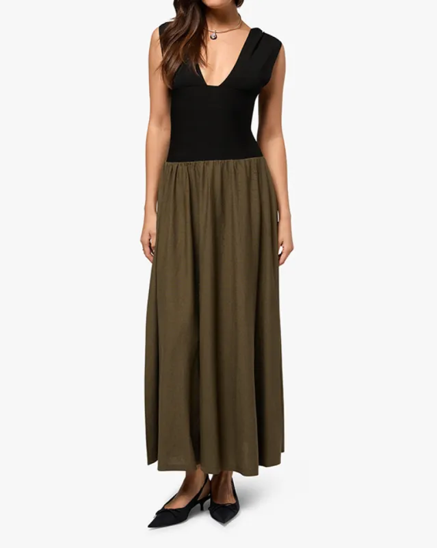 Deep V Corset Maxi Dress sold by WeWoreWhat