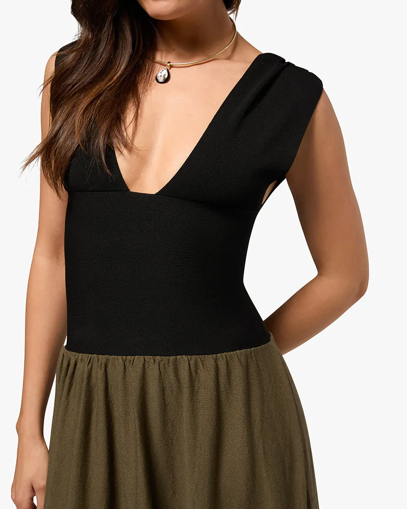 Deep V Corset Maxi Dress sold by WeWoreWhat product image thumbnail 3