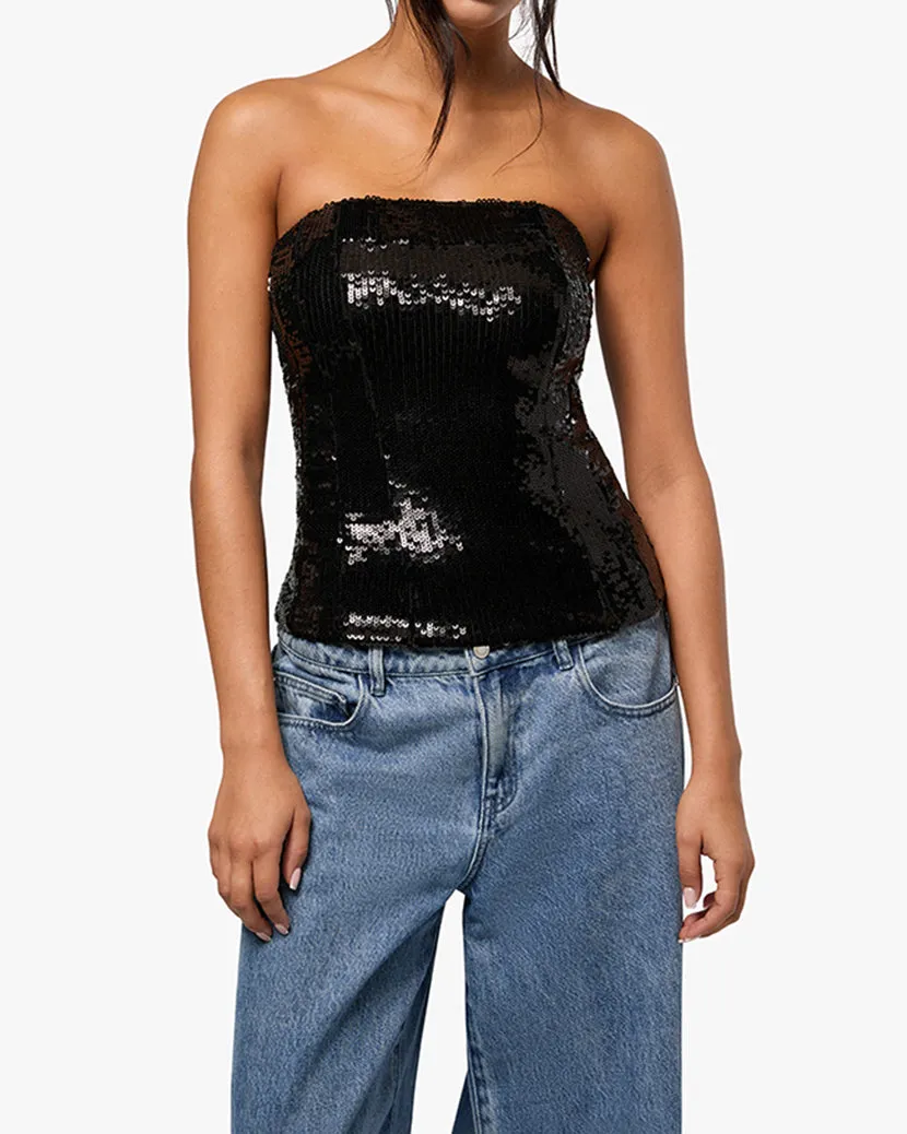 Sequin Corset Top sold by WeWoreWhat