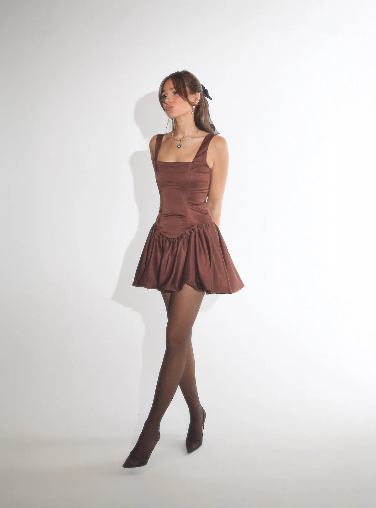 Bubble Skirt Corset Mini Dress sold by WeWoreWhat product image thumbnail 3