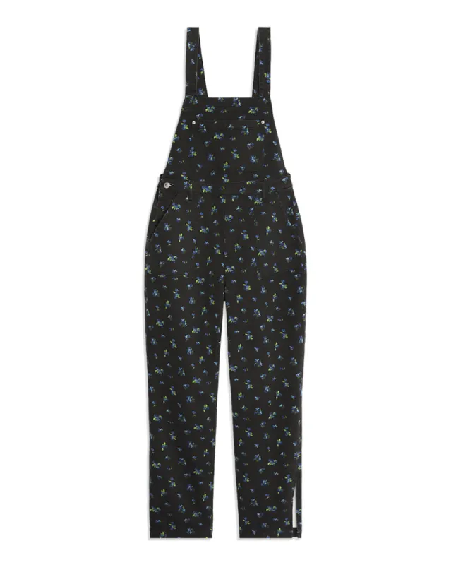 Slouchy Watercolor Ditsy Slit Overalls made by WeWoreWhat