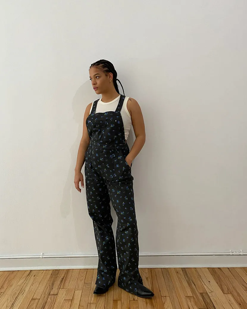 Slouchy Watercolor Ditsy Slit Overalls sold by WeWoreWhat product image thumbnail 4