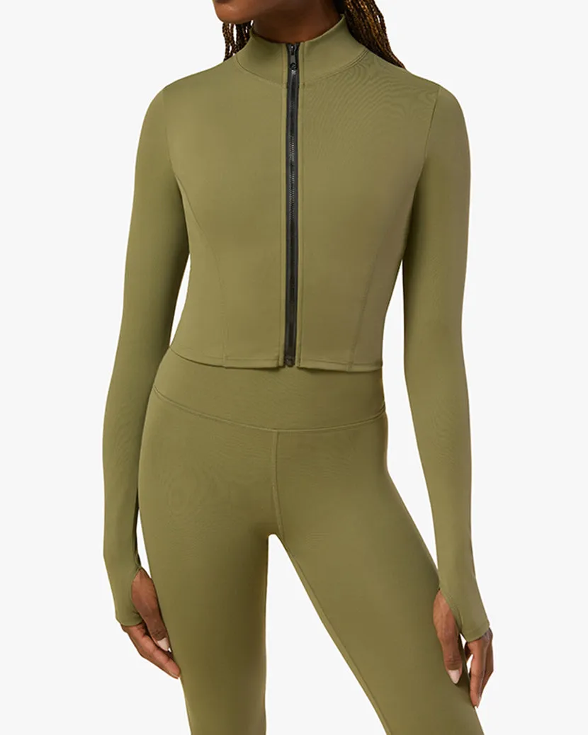 Cropped Active Zip-up Jacket sold by WeWoreWhat