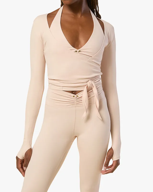 Long Sleeve Wrap Top sold by WeWoreWhat