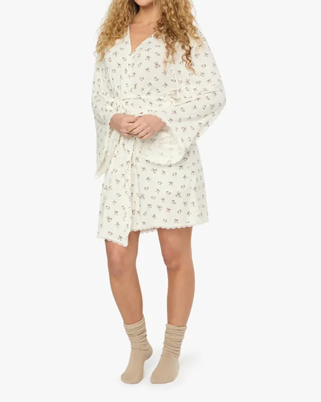 Lace Trim Robe sold by WeWoreWhat