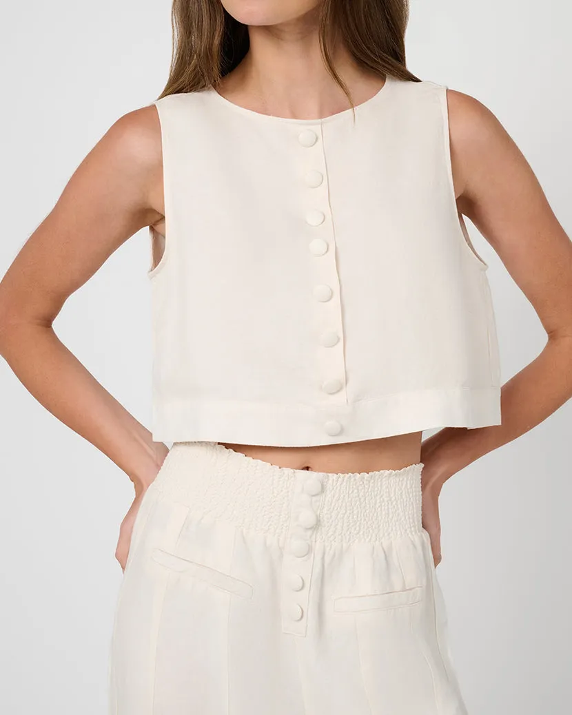Boxy Linen Boatneck Top sold by WeWoreWhat product image thumbnail 5