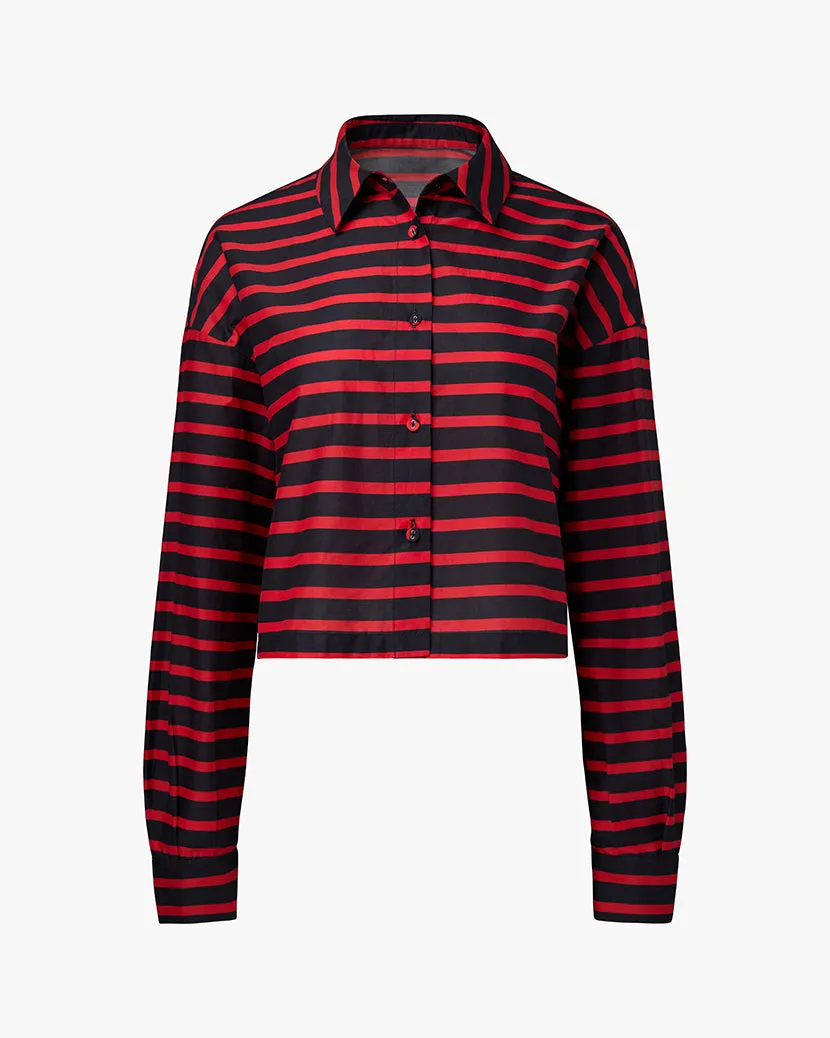 Long Sleeve Crop Button Down Shirt sold by WeWoreWhat product image thumbnail 2