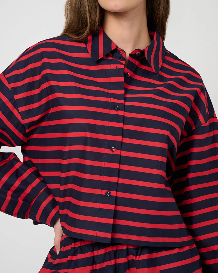 Long Sleeve Crop Button Down Shirt sold by WeWoreWhat product image thumbnail 5
