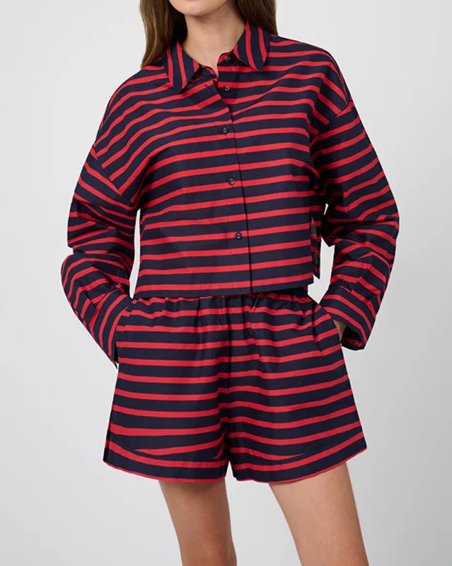 Long Sleeve Crop Button Down Shirt sold by WeWoreWhat