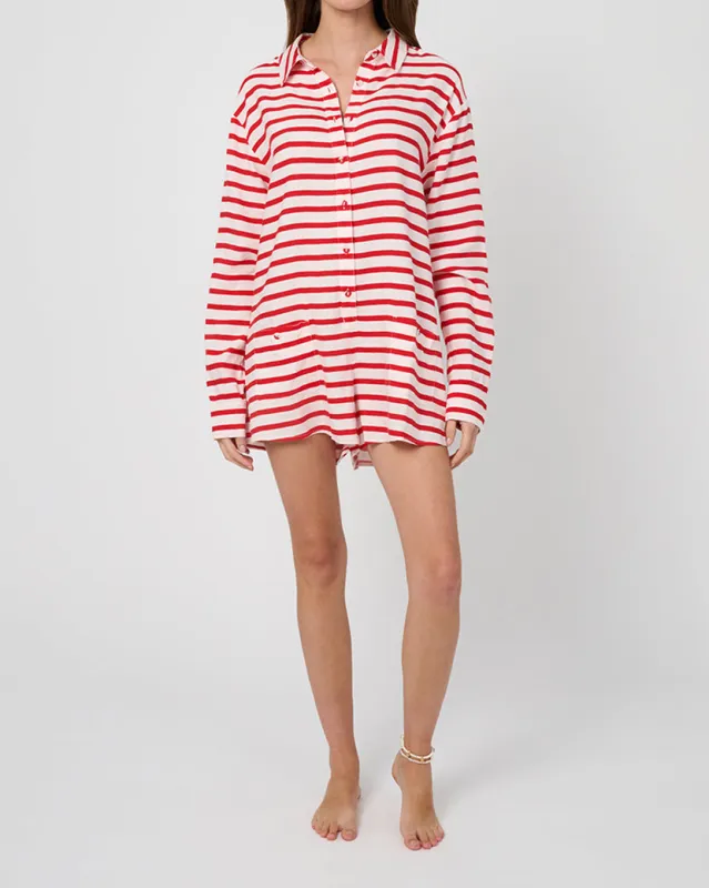 Linen Beach Romper sold by WeWoreWhat