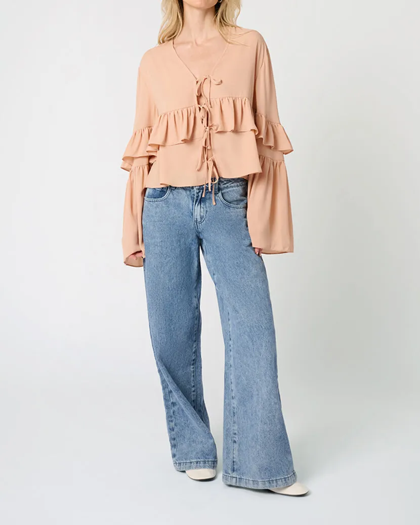 Ruffle Tie Front Top sold by WeWoreWhat product image thumbnail 4