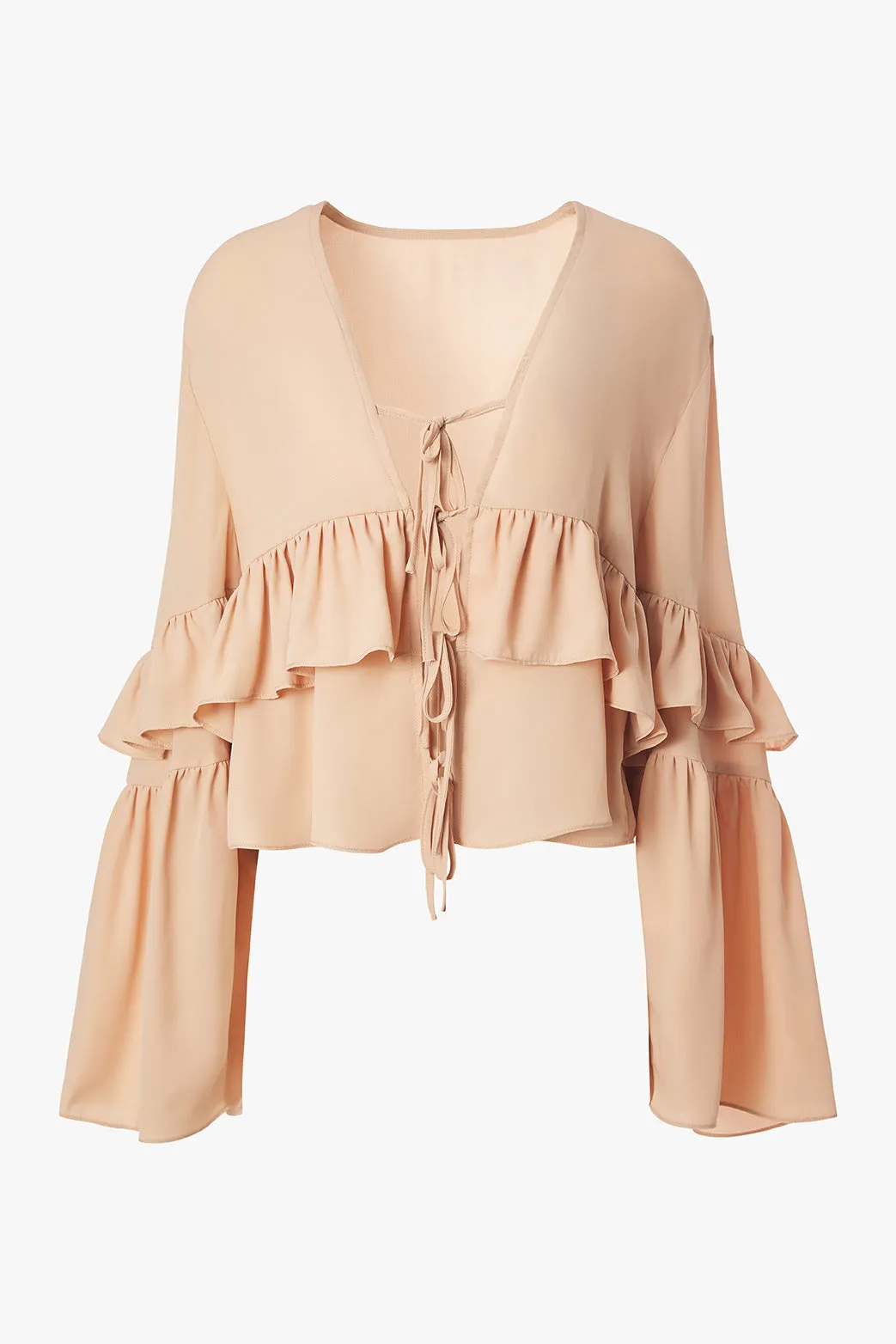 Ruffle Tie Front Top sold by WeWoreWhat product image thumbnail 2