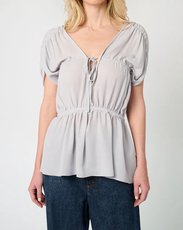 Gathered Cap Short Sleeve Top sold by WeWoreWhat