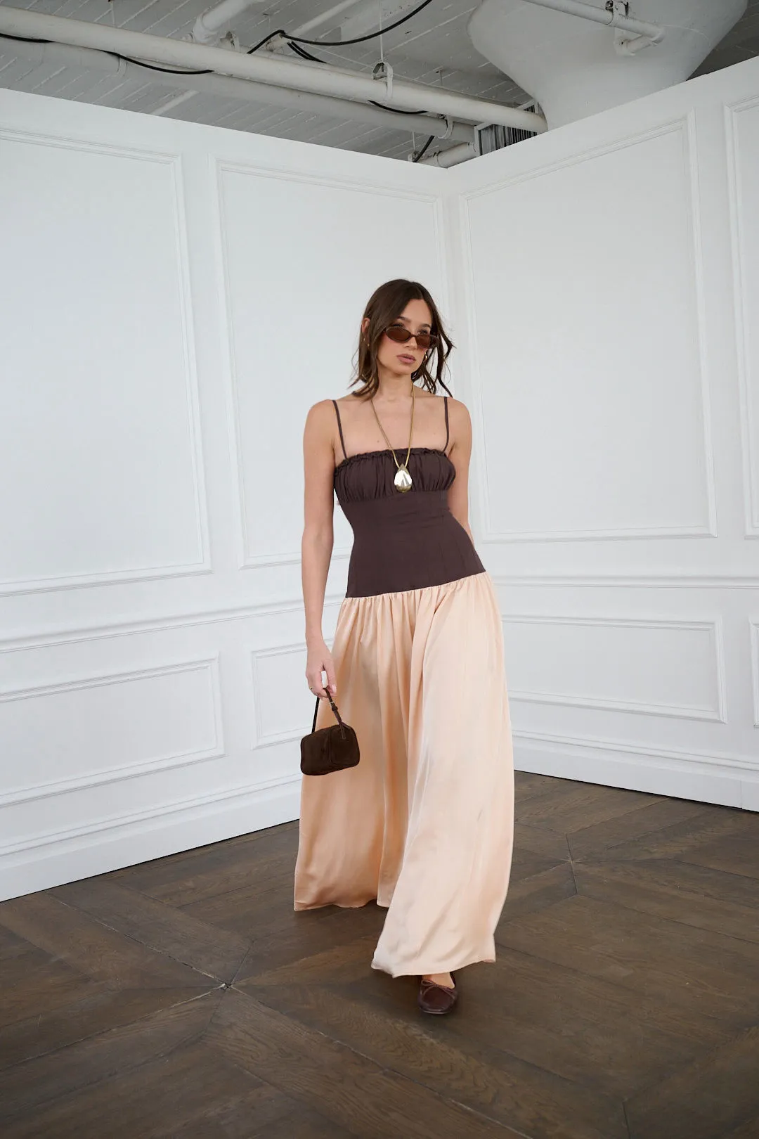 Ruffle Corset Maxi Dress sold by WeWoreWhat product image thumbnail 3