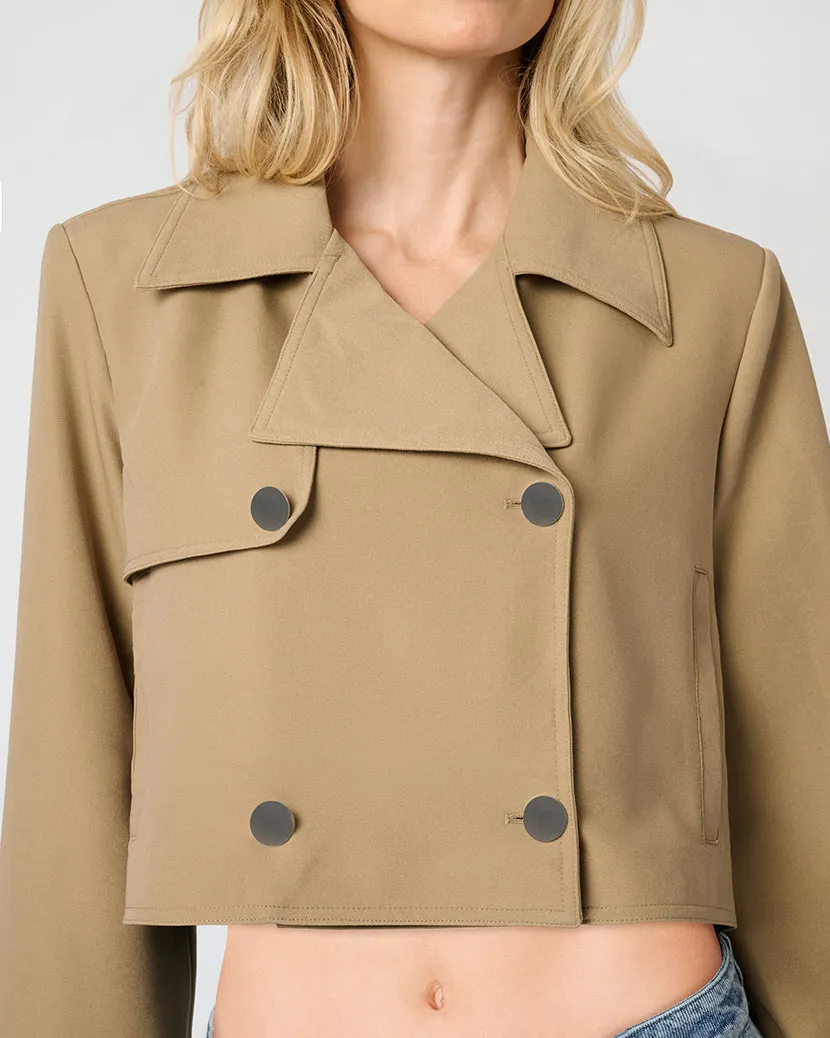 Cropped Trench Coat sold by WeWoreWhat product image thumbnail 5