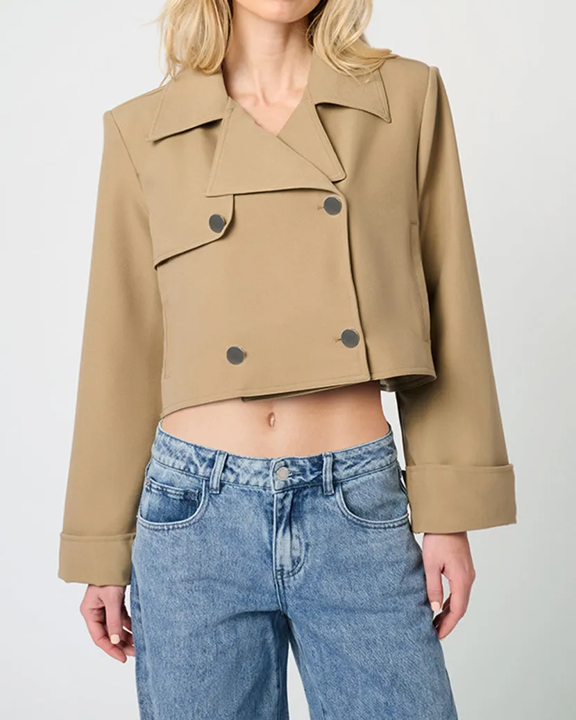 Cropped Trench Coat sold by WeWoreWhat