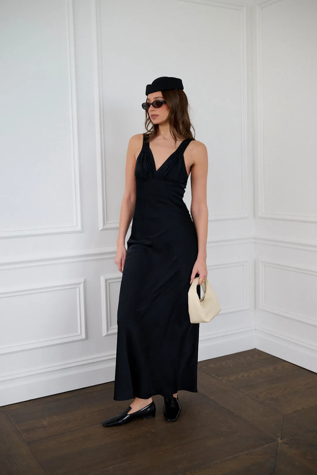 Ruched Cup Slip Maxi Dress sold by WeWoreWhat product image thumbnail 3