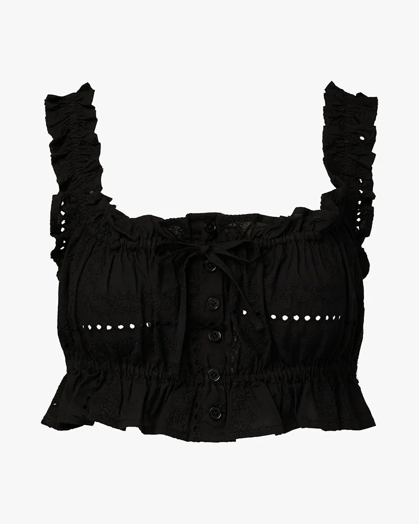 Ruffle Button Crop Top sold by WeWoreWhat product image thumbnail 2